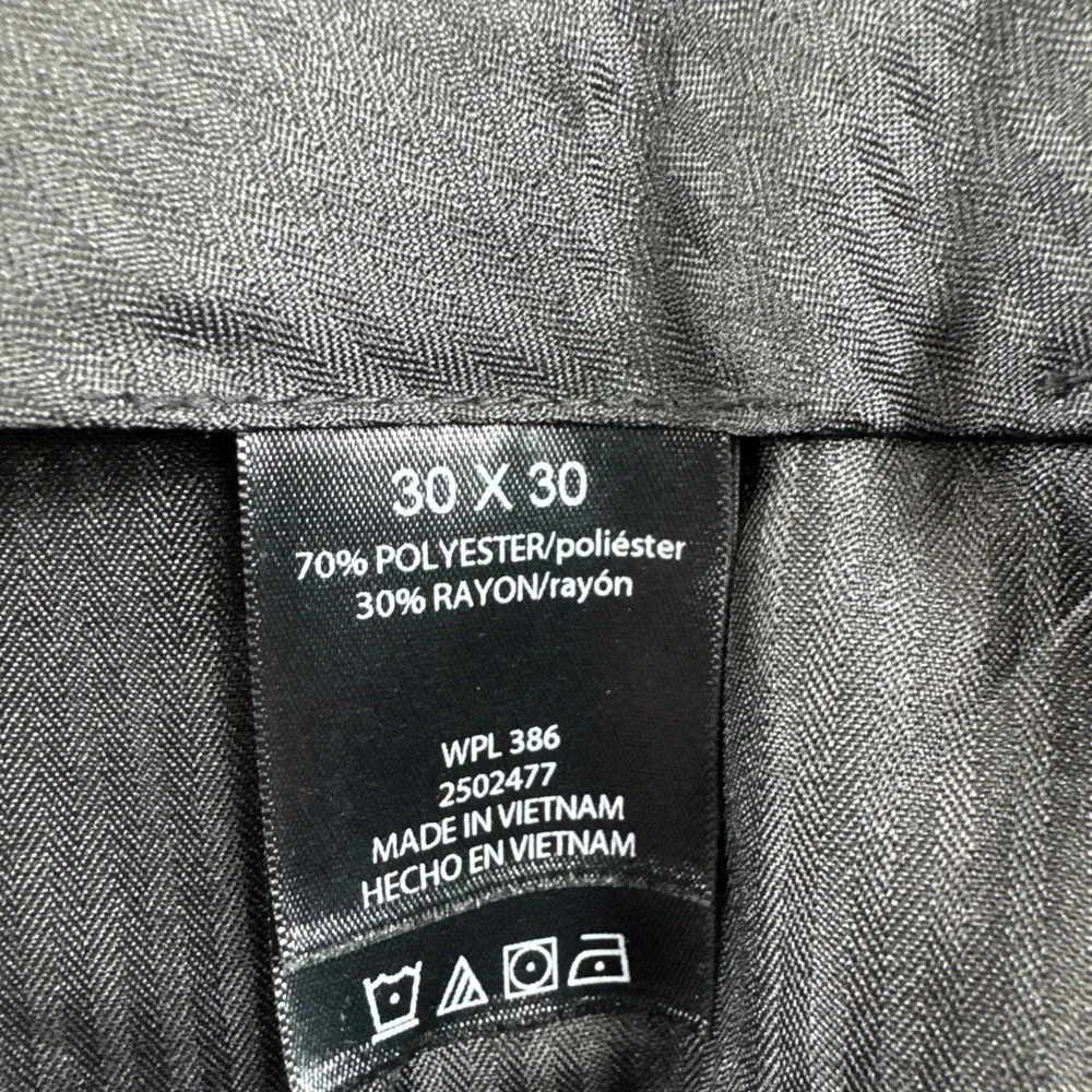 Kenneth Cole Reaction Dress Pants Mens 30x30 Blue Check Chinos Slacks Preppy